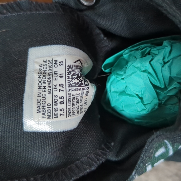 Custom OOAK Converse Monochrome Black Hi Tops Sneakers Shoes 7.5 Men 9.5 Women - Picture 10 of 10